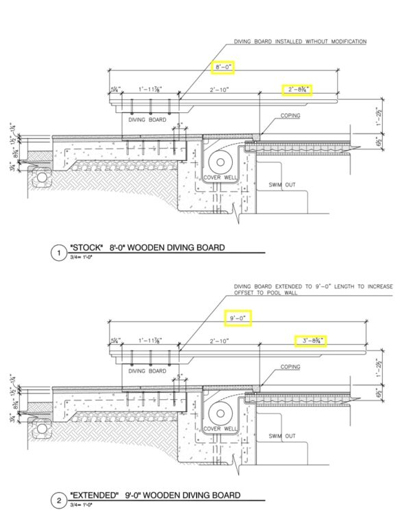 06 technical information Wooden Diving Boards